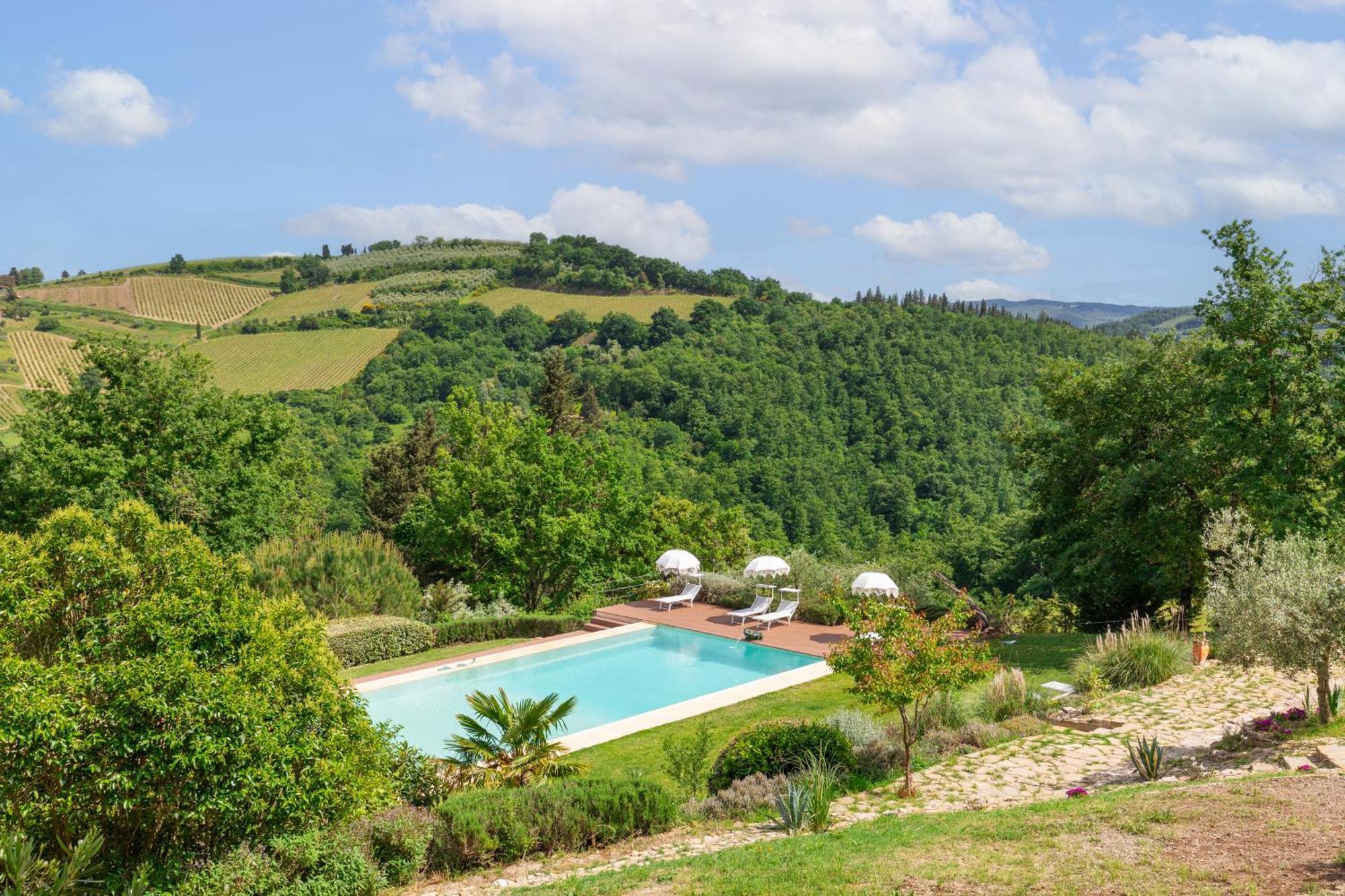 Villa Rignana Chianti Estate, Pool, Tennis,Cook Greve in Chianti Eksteriør billede