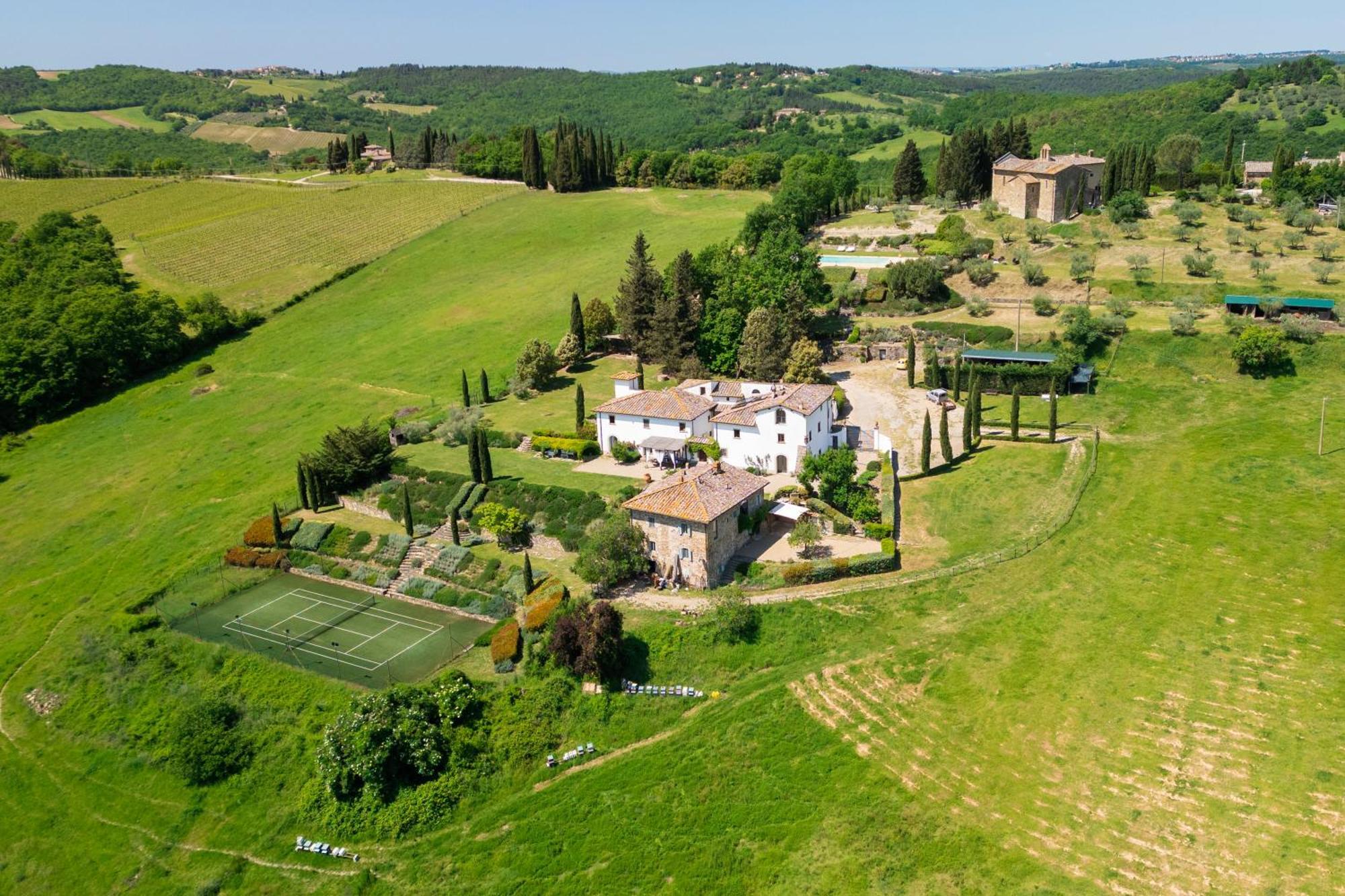 Villa Rignana Chianti Estate, Pool, Tennis,Cook Greve in Chianti Eksteriør billede
