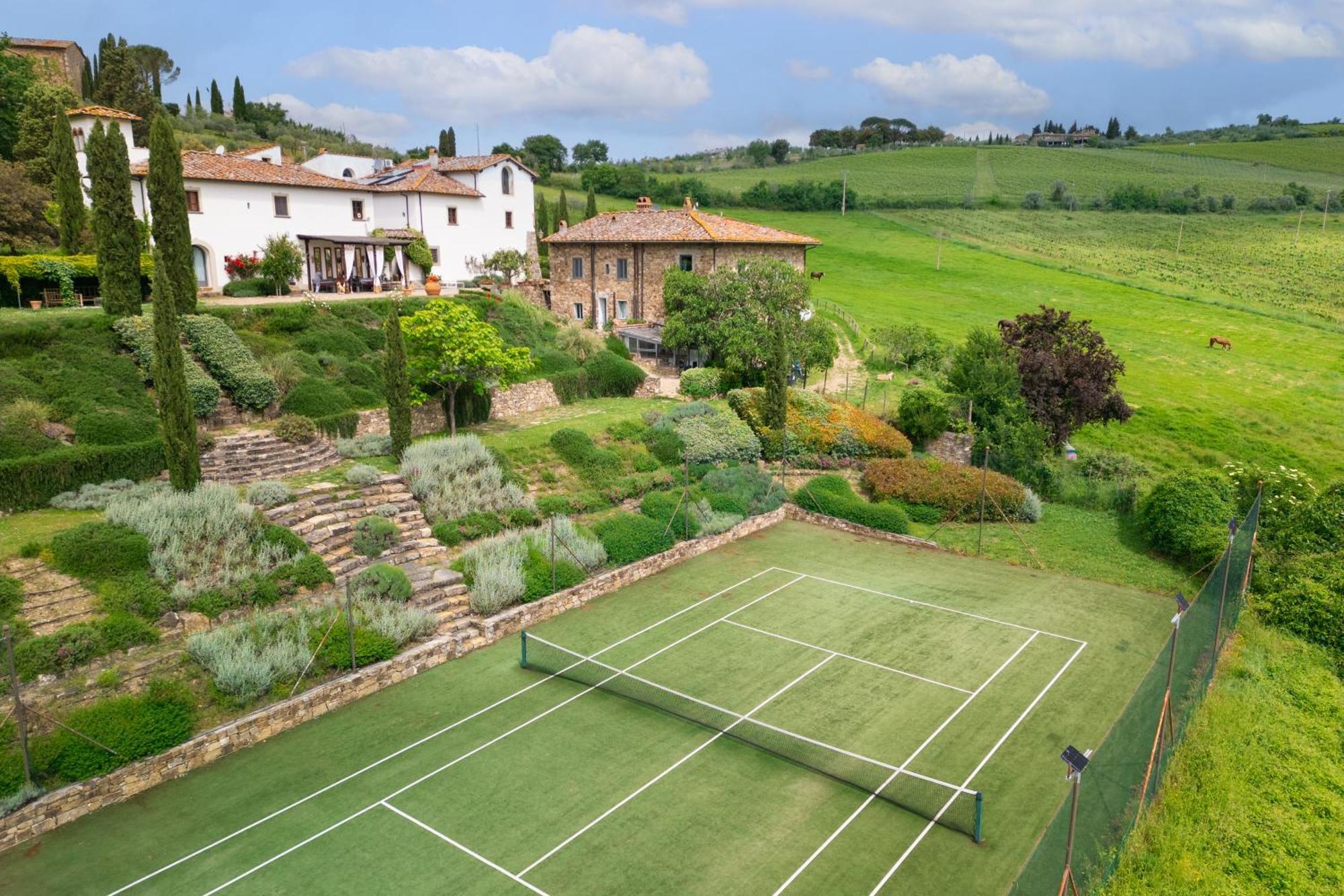 Villa Rignana Chianti Estate, Pool, Tennis,Cook Greve in Chianti Eksteriør billede